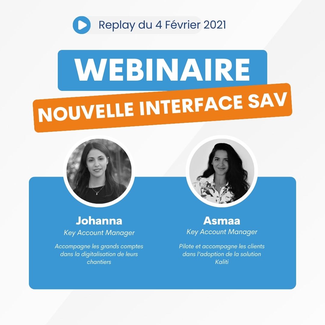 Replay Webinaire - nouvelle interface SAV Kaliti